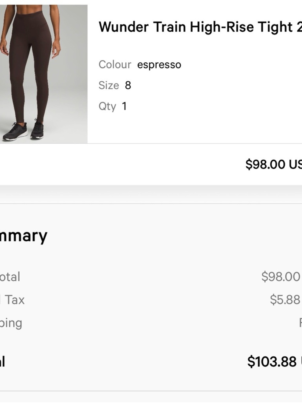 LuluLemon Espresso Brown Set Size 8/10 EUC - Picture 6 of 6